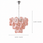 Rosavane Wave Murano-Style Glass Chandelier — detail view 5