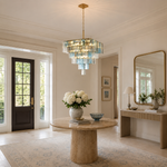 Caldrisse Strata Murano-Style Glass Chandelier — detail view 3