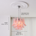 Luneflora Falls Murano-Style Glass Chandelier — detail view 4