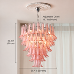 Luneflora Falls Murano-Style Glass Chandelier — detail view 7