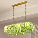 Thalivra Linear Murano-Style Glass Chandelier — detail view 7