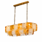 Thalivra Linear Murano-Style Glass Chandelier — detail view 10
