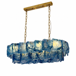 Thalivra Linear Murano-Style Glass Chandelier — detail view 12