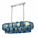 Thalivra Linear Murano-Style Glass Chandelier — detail view 13