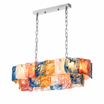 Thalivra Linear Murano-Style Glass Chandelier — detail view 17