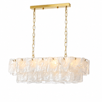 Thalivra Linear Murano-Style Glass Chandelier — detail view 22