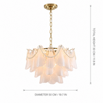 Gildessa Petal Murano-Style Glass Chandelier — detail view 5