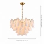 Gildessa Petal Murano-Style Glass Chandelier — detail view 6