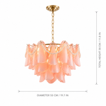 Gildessa Petal Murano-Style Glass Chandelier — detail view 8