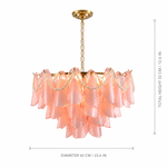 Gildessa Petal Murano-Style Glass Chandelier — detail view 9