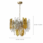 Auralith Facet Murano-Style Glass Chandelier — detail view 6