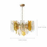 Auralith Facet Murano-Style Glass Chandelier — detail view 7