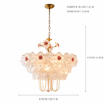 Floracene Arbor Murano-Style Glass Chandelier — detail view 5