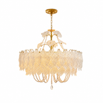 Sylvarenne Leaf Murano-Style Glass Chandelier — product view