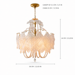 Sylvarenne Leaf Murano-Style Glass Chandelier — detail view 6