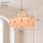 Nacressa Petal Murano-Style Glass Chandelier — detail view 7