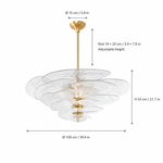 Elavine Canopy Murano-Style Glass Chandelier — detail view 20