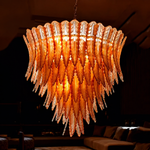 Velmora Feather Murano-Style Glass Chandelier — detail view 3