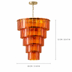 Ambrienne Tier Murano-Style Glass Chandelier — detail view 7