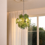 Virensia Disc Murano-Style Glass Chandelier — detail view 2
