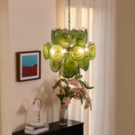 Virensia Disc Murano-Style Glass Chandelier — detail view 3