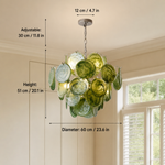 Virensia Disc Murano-Style Glass Chandelier — detail view 6