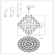 Skylark Glass Large Pndant Chandelier