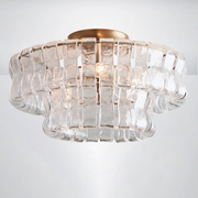 Callista 2-Tier Glass Round Flushmount Ceiling light 18