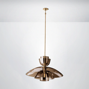 Madera Amber Glass Cloche Grand Pendant