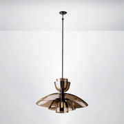 Madera Amber Glass Cloche Grand Pendant