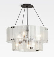 Manor Glass Round Chandelier 2-Tier 32''
