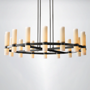 Summit Milk Glass Round Chandelier