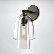 Madera Clear Glass Flute Sconce