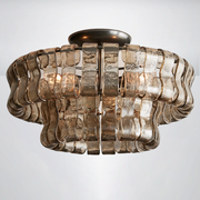 Callista 2-Tier Glass Round Flushmount Ceiling light 18