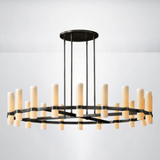 Summit Milk Glass Round Chandelier