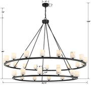 Estate 30 Light Chandelier Alabaster