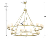 Estate 30 Light Chandelier Alabaster