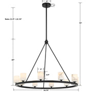 Estate 12 Light Chandelier Alabaster
