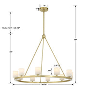 Estate 12 Light Chandelier Alabaster