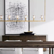 Meridian Cristal Double Linear Chandelier 60