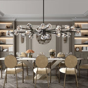 Meridian Smoke Crystal Oval Chandelier 72