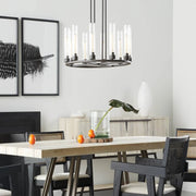 Juniper Glass Round Chandelier