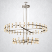 Marlowe Crystal Shades 2-tier Round Chandelier 60''