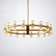 Marlowe Crystal Shades Round Chandelier 36