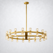 Marlowe Crystal Shades Round Chandelier 36