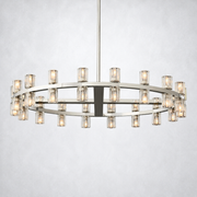 Marlowe Crystal Shades Round Chandelier 36