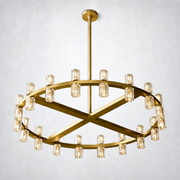 Marlowe Crystal Shades Round Chandelier 36