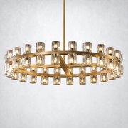 Marlowe Crystal Shades Round Chandelier 48
