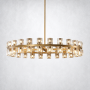 Marlowe Crystal Shades Round Chandelier 48