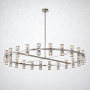 Marlowe Crystal Shades Round Chandelier 48